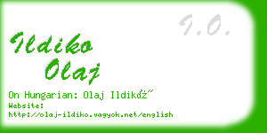 ildiko olaj business card